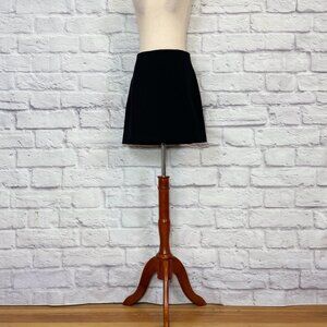 COS Black Cotton Blend Twill Mini Skirt